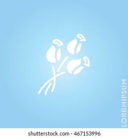 Web line icon. Bouquet of roses.