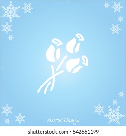 Web line icon. Bouquet of roses.