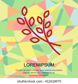 Web line icon. Branches, sprig