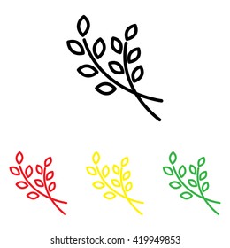Web line icon. Branches, sprig