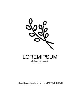 Web line icon. Branches, sprig