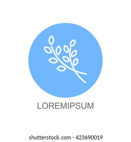 Web line icon. Branches, sprig