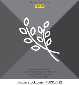 Web line icon. Branches, sprig