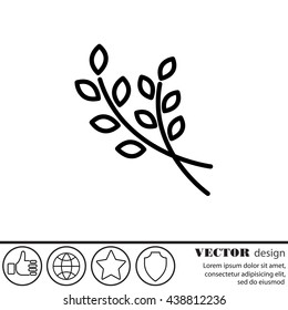 Web line icon. Branches, sprig