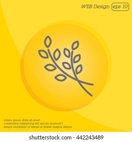 Web line icon. Branches, sprig
