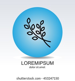 Web line icon. Branches, sprig