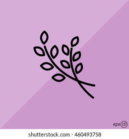 Web line icon. Branches, sprig