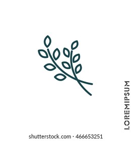 Web line icon. Branches, sprig