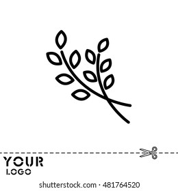 Web line icon. Branches, sprig