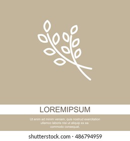 Web line icon. Branches, sprig