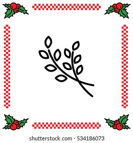 Web line icon. Branches, sprig