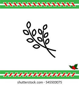 Web line icon. Branches, sprig