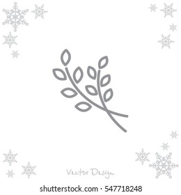 Web line icon. Branches, sprig