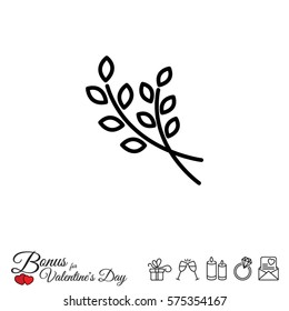Web line icon. Branches, sprig