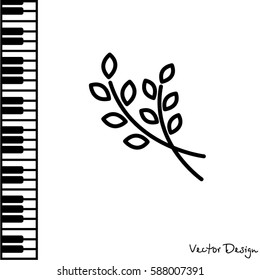 Web line icon. Branches, sprig