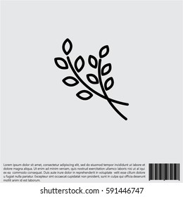 Web line icon. Branches, sprig