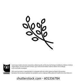 Web line icon. Branches, sprig