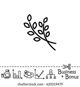 Web line icon. Branches, sprig