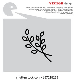 Web line icon. Branches, sprig
