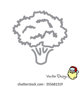 Web line icon. Broccoli
