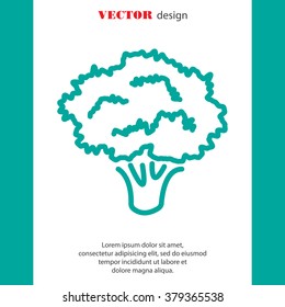 Web line icon. Broccoli