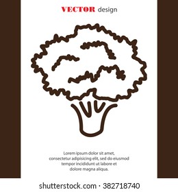 Web line icon. Broccoli