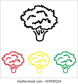 Web line icon. Broccoli