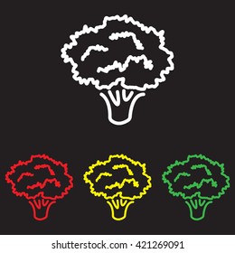 Web line icon. Broccoli