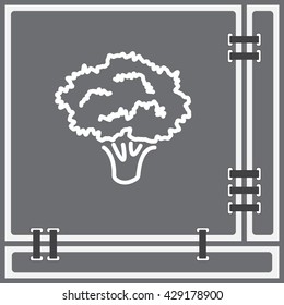 Web line icon. Broccoli