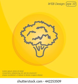 Web line icon. Broccoli