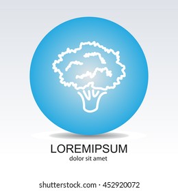 Web line icon. Broccoli