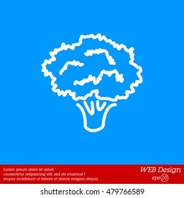Web line icon. Broccoli