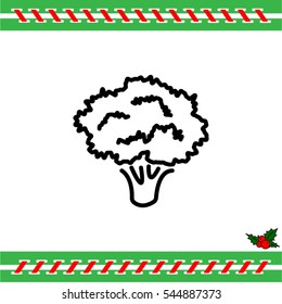 Web line icon. Broccoli