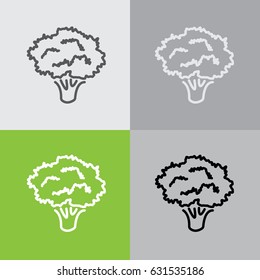Web line icon. Broccoli