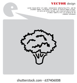 Web line icon. Broccoli