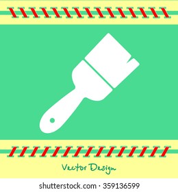 Web line icon. Brush for painting and construction works