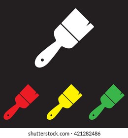 Web line icon. Brush for painting and construction works