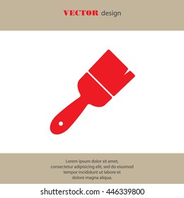 Web line icon. Brush for painting and construction works