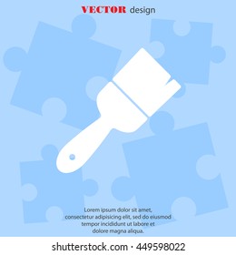 Web line icon. Brush for painting and construction works