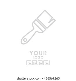 Web line icon. Brush for painting and construction works
