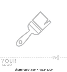 Web line icon. Brush for painting and construction works