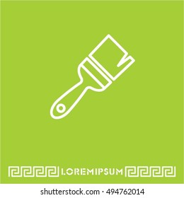 Web line icon. Brush for painting and construction works