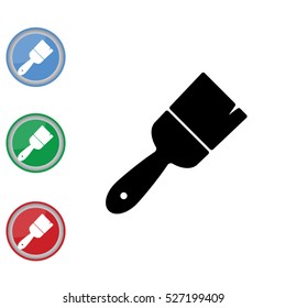 Web line icon. Brush for painting and construction works