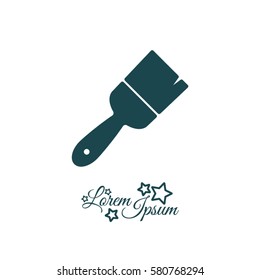 Web line icon. Brush for painting and construction works