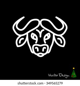 Web line icon. Buffalo; wild animals