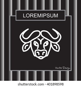 Web line icon. Buffalo; wild animals