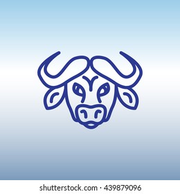 Web line icon. Buffalo; wild animals