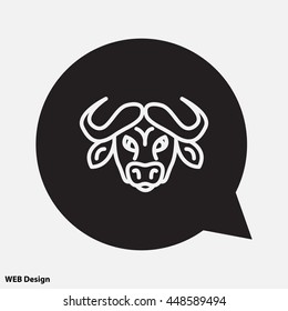 Web line icon. Buffalo; wild animals
