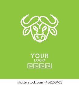 Web line icon. Buffalo; wild animals