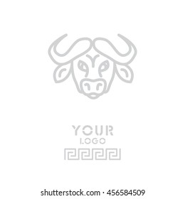 Web line icon. Buffalo; wild animals